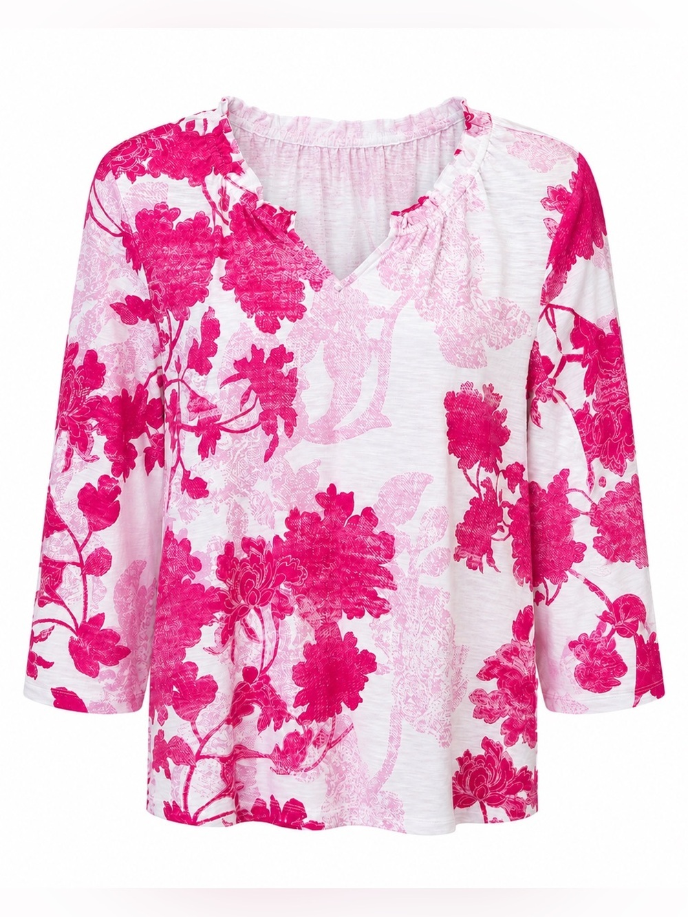 Chicos pink/white floral top, size 16/18, Chicos size 3